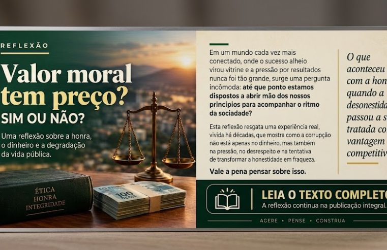 VALOR MORAL TEM PREÇO SIM OU NÃO?